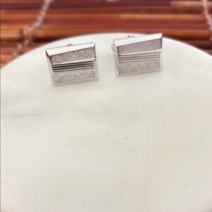Hickok Silver Cufflinks for Men